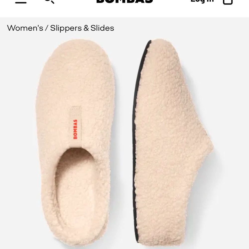 Bombas Cream Slippers with Soft Fuzzy Material and Slip-On Style